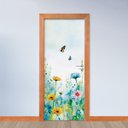 Ver imagem 2 de Adesivo de Porta - Flores Aquarela 2