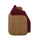 Ver imagem 7 de Sofá Living Sala de Estar Abel 220cm Bipartido Pés de Madeira Pu/veludo Caramelo/bordô G33 - Gran Be