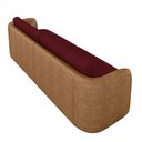 Ver imagem 5 de Sofá Living Sala de Estar Abel 220cm Bipartido Pés de Madeira Pu/veludo Caramelo/bordô G33 - Gran Be