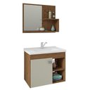 Ver imagem 1 de Conjunto para Banheiro com 1 Porta e Cuba Bia-MGM Móveis. - Amendoa / Off white