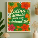 Ver imagem 3 de Quadro Canvas Latina Demais para Ser Minimalista Mold.branca:60x40cm