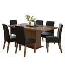 Ver imagem 2 de Conjunto Sala de Jantar Tampo de Vidro 6 Cadeiras Rustic/Oxford Alba Madesa