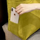 Ver imagem 4 de Almofada Cabeceira Para Leitura Na Cama Mel Solteiro 90 cm Suede Amarelo - LM DECOR