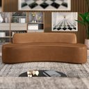 Ver imagem 2 de Sofá 4 Lugares Sala de Estar Cancún D02 Couríssimo Whisky 260 Cm B-90 - Lyam Decor