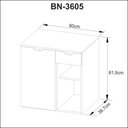 Ver imagem 4 de Balcão Gabinete para Banheiro Suspenso com Gaveta Branco Bn3605 Cor: Branco