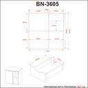 Ver imagem 5 de Balcão Gabinete para Banheiro Suspenso com Gaveta Branco Bn3605 Cor: Branco