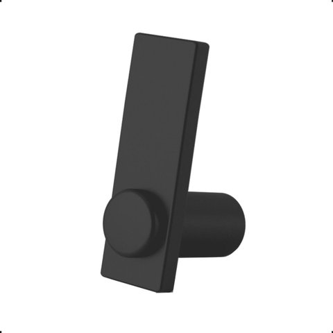 Cabide para Banheiro Acessório Porta Toalha Suporte Grego Metal Preto Fosco Modelo Patmos