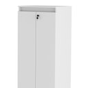 Ver imagem 2 de Armário Estante para Escritório com 2 Portas e Chave Branco