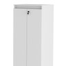 Armário Estante para Escritório com 2 Portas e Chave Branco - 2