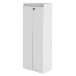 Armário Estante para Escritório com 2 Portas e Chave Branco - 3