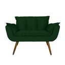 Ver imagem 1 de Namoradeira Poltrona Sofá 2 Lugares Sala de Estar Opala Suede Verde - LM DECOR