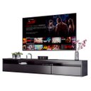 Ver imagem 1 de Rack Suspenso para TV Life 1.8 Preto Acetinado - MóveisAqui