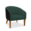 Ver imagem 5 de Poltrona Sala Decorativa Kit 2 Stella Pé Madeira Trapézio Castanho Sintético Pu D03 - D’Rossi