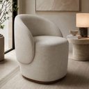 Ver imagem 1 de Poltrona Orgânica Premium Ideal para Recepção Clinica Design Curvo e Confortável Bouclê Italiano Beg