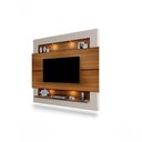 Ver imagem 3 de Painel para Tv 75" com Nicho e Prateleira Carvalho Off White