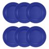 Conjunto de 6 Pratos Rasos 24cm Donna Azul - 3