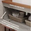 Ver imagem 5 de Gabinete Suspenso Banheiro Mari 80cm com Cuba e Espelheira Lua Espresso Móveis Verde/Cimento