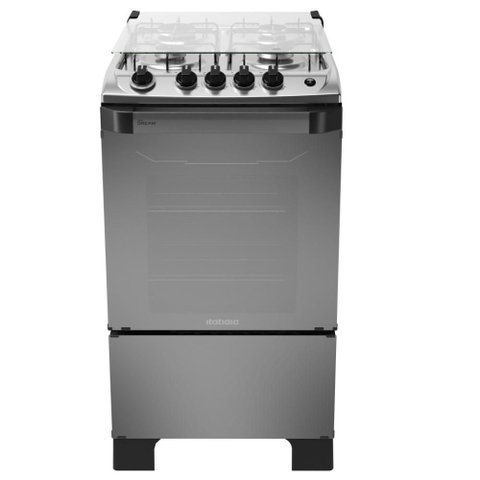 Fogão 4 Bocas Itatiaia New Dream com Acendimento Automático Prata Bivolt