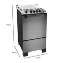 Ver imagem 4 de Fogão 4 Bocas Itatiaia New Dream com Acendimento Automático Prata Bivolt