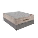 Ver imagem 1 de Cama Baú Casal Cinza Colchão Molas Ensacadas Airtech Springpocket 138x188 - Ortobom