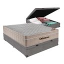 Ver imagem 2 de Cama Baú Casal Cinza Colchão Molas Ensacadas Airtech Springpocket 138x188 - Ortobom