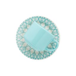 Conjunto de 6 Xícaras Grandes 200ml Com Pires Donna Mandala - 1