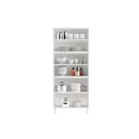 Ver imagem 4 de Módulo Cozinha Telasul Mirage New Paneleiro Aço 6 Portas C-2vidro 80cm Branco-preto-telasul