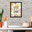 Ver imagem 2 de Quadro A Cozinha é Pequena Mas é Cheia de Amor 33x24cm - com vidro:Madeira preta