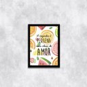 Ver imagem 1 de Quadro A Cozinha é Pequena Mas é Cheia de Amor 33x24cm - com vidro:Madeira preta