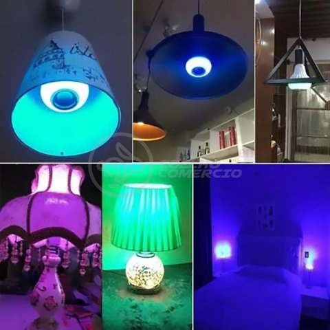 Lâmpada Led 12w E27 Rgb Colorida com Caixa de Som