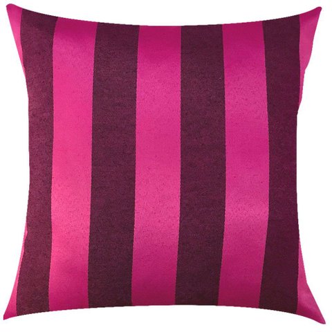 Capa de Almofada Jacquard Pink com Preto Listrado 45x45cm