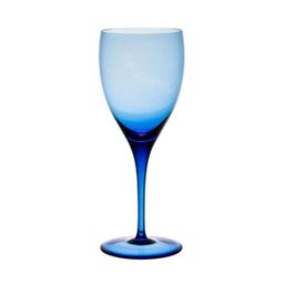 Jogo de 6 Taças Coloridas De Cristal Água 470ml Azul Claro - 1
