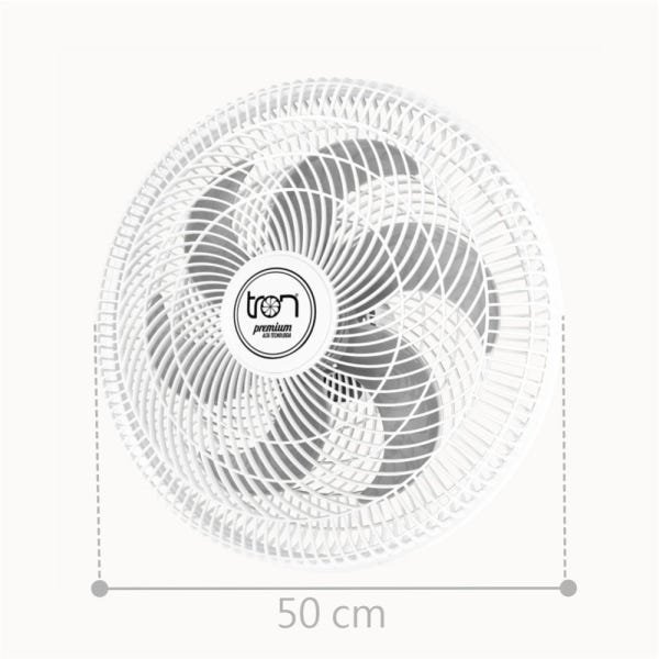 Ventilador Maggie Parede Branco Oscilante 127V Pás Prata - 2