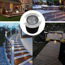Ver imagem 3 de Kit 10 Luminárias Balizadores Spot Led Smd em Pvc de 3w Luz Branco Quente de Embutir em Piso Chão So