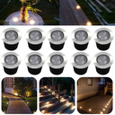 Ver imagem 1 de Kit 10 Luminárias Balizadores Spot Led Smd em Pvc de 3w Luz Branco Quente de Embutir em Piso Chão So