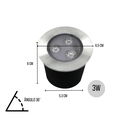 Ver imagem 2 de Kit 10 Luminárias Balizadores Spot Led Smd em Pvc de 3w Luz Branco Quente de Embutir em Piso Chão So