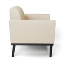 Ver imagem 4 de Kit 2 Poltronas Base de Madeira Fixa Preto Marisa Corino Bege D03 - D’Rossi