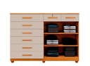 Ver imagem 2 de Cômoda 8 Gavetas 2 Portas New Triunfo Benetil Móveis - Cinamomo/off