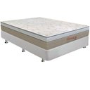 Ver imagem 1 de Cama Box Casal: Colchão Molas Bonnel Orthoflex Florença + Base CRC Courano Branco(138x188)