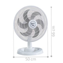 Ventilador Médio Maggie Branco Oscilante 220V Pás Prata - 2