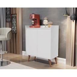 Aparador Buffet Retrô 2 Portas Bartho - Branco - Comprar Móveis em Casa - 1