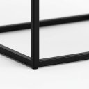 Ver imagem 3 de Mesa de Cabeceira Eros Off White 60cm com 2 Gavetas Pés de Metal Preto Estilo Industrial