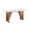 Ver imagem 4 de Mesa de Jantar 180cm Retangular 6 Lugares com Vidro Canto Arredondado Adriana Henn