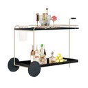 Ver imagem 2 de Carrinho Bar Agnes com Rodízios e Prateleiras Ébano Estrutura Metálica Champagne