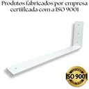 Ver imagem 3 de 8 Suportes L 40cm Mão Francesa Embutida para Prateleira Cantoneira Aço Resistente Branco