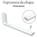 Ver mais imagens de 8 Suportes L 40cm Mão Francesa Embutida para Prateleira Cantoneira Aço Resistente Branco