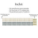 Ver imagem 6 de 8 Suportes L 40cm Mão Francesa Embutida para Prateleira Cantoneira Aço Resistente Branco