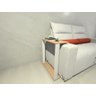Mesinha Lateral para Sofá, Mesa Apoio, Mesa Auxiliar Sofá, Mesinha de Sofá Branco e Amadeirado Claro - 3