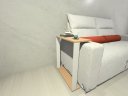 Ver imagem 3 de Mesinha Lateral para Sofá, Mesa Apoio, Mesa Auxiliar Sofá, Mesinha de Sofá Branco e Amadeirado Claro