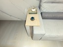 Ver imagem 2 de Mesinha Lateral para Sofá, Mesa Apoio, Mesa Auxiliar Sofá, Mesinha de Sofá Branco e Amadeirado Claro